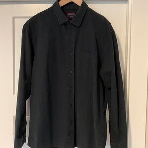 UNTUCKit Mens Black Button Down, 100% Cotton Duck, XL Regular Fit